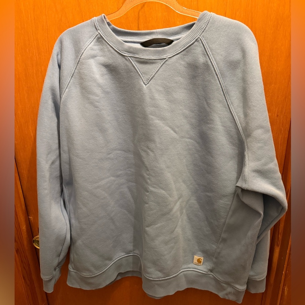 Carhartt womens Light Blue Crewneck Sweatshirt hoodie plus size 3x
